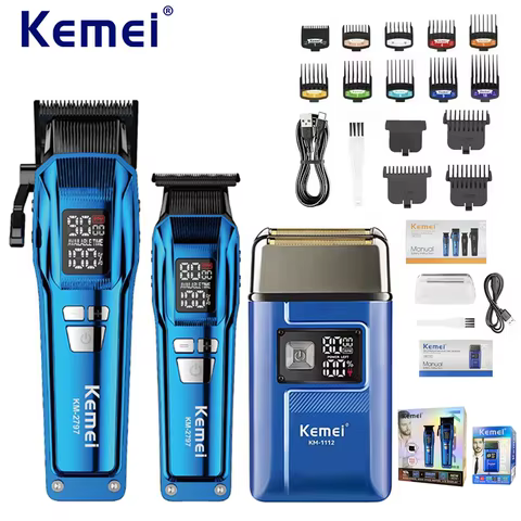 Kit Kemei Cortador de Cabelo e Barba