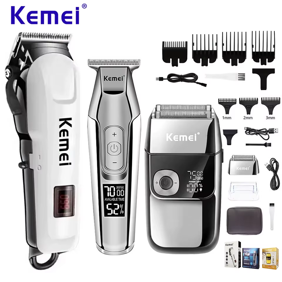Aparador de Cabelo Kemei KM-809A Sem Fio