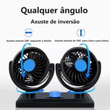 Ventilador Duplo Carro 12V Thumbnail 2