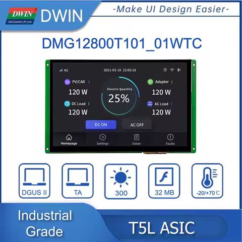 Display LCD IPS 10.1" DWIN com Toque