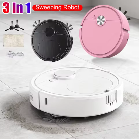Robô Aspirador 3 em 1 com Forte Sucção