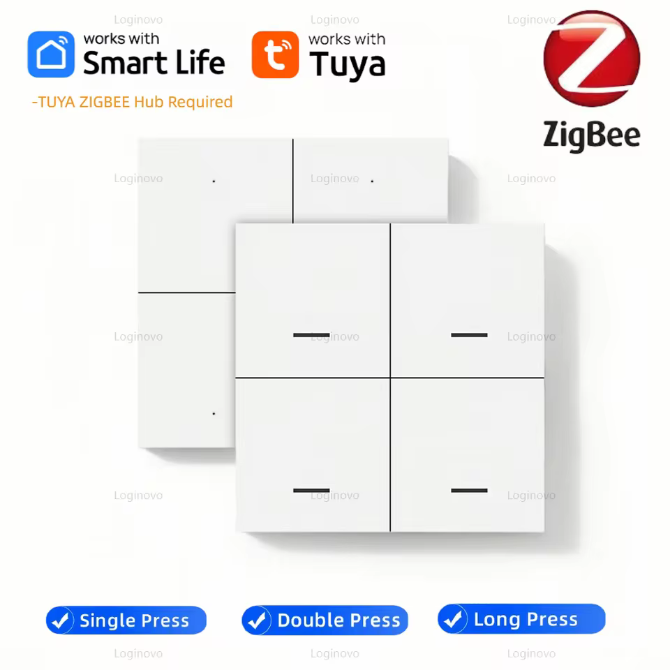 Interruptor Zigbee 4 Gangs