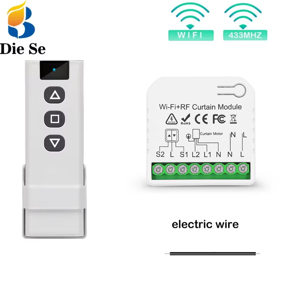 Módulo Cortina Inteligente Tuya Wi-Fi + RF