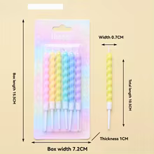 Velas Decorativas para Bolo - Kits Coloridos Thumbnail 6