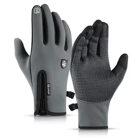 Luvas Térmicas de Inverno Impermeáveis e à Prova de Vento para Esportes ao Ar Livre, Luvas Quentes para Ciclismo e Esqui com Tela Sensível ao Toque para Homens e Mulheres