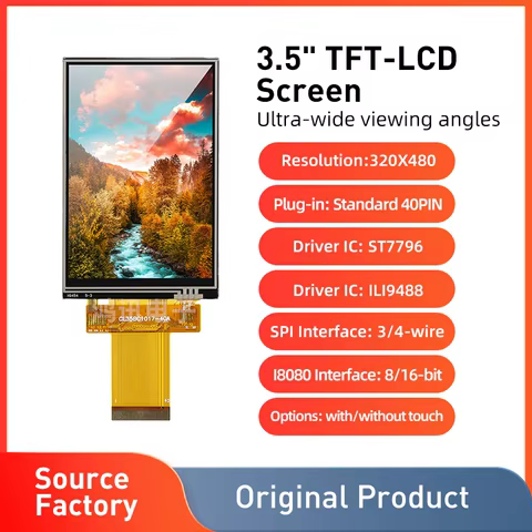 Tela LCD TFT 3.5" com Toque