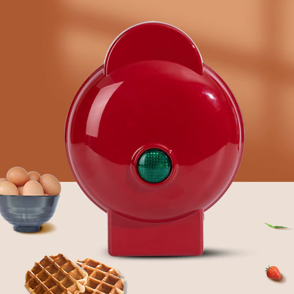 Mini Máquina de Waffles Elétrica