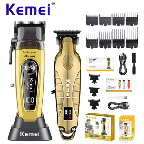 Kemei Máquina de Cortar Cabelo Profissional Sem Fio