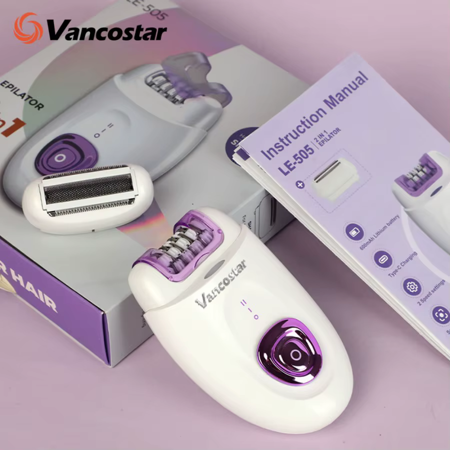Depilador Facial 2 em 1 Recarregável Vancostar