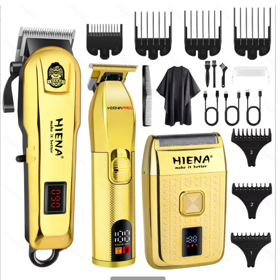 Máquina de Cabelo Profissional Dourada