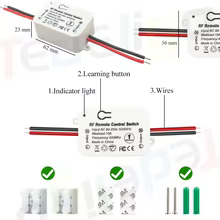 Interruptor Sem Fio RF 433MHz LED Thumbnail 6