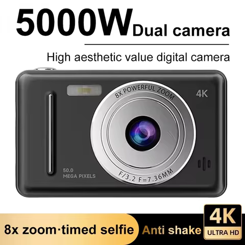 Câmera Digital 4K 50MP Compacta