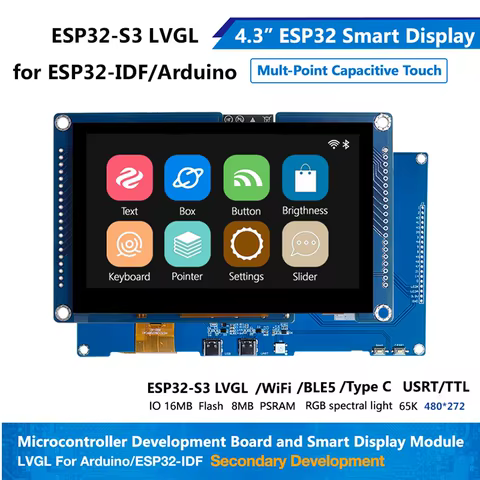 ESP32-S3 Display 4.3" com WiFi e Bluetooth