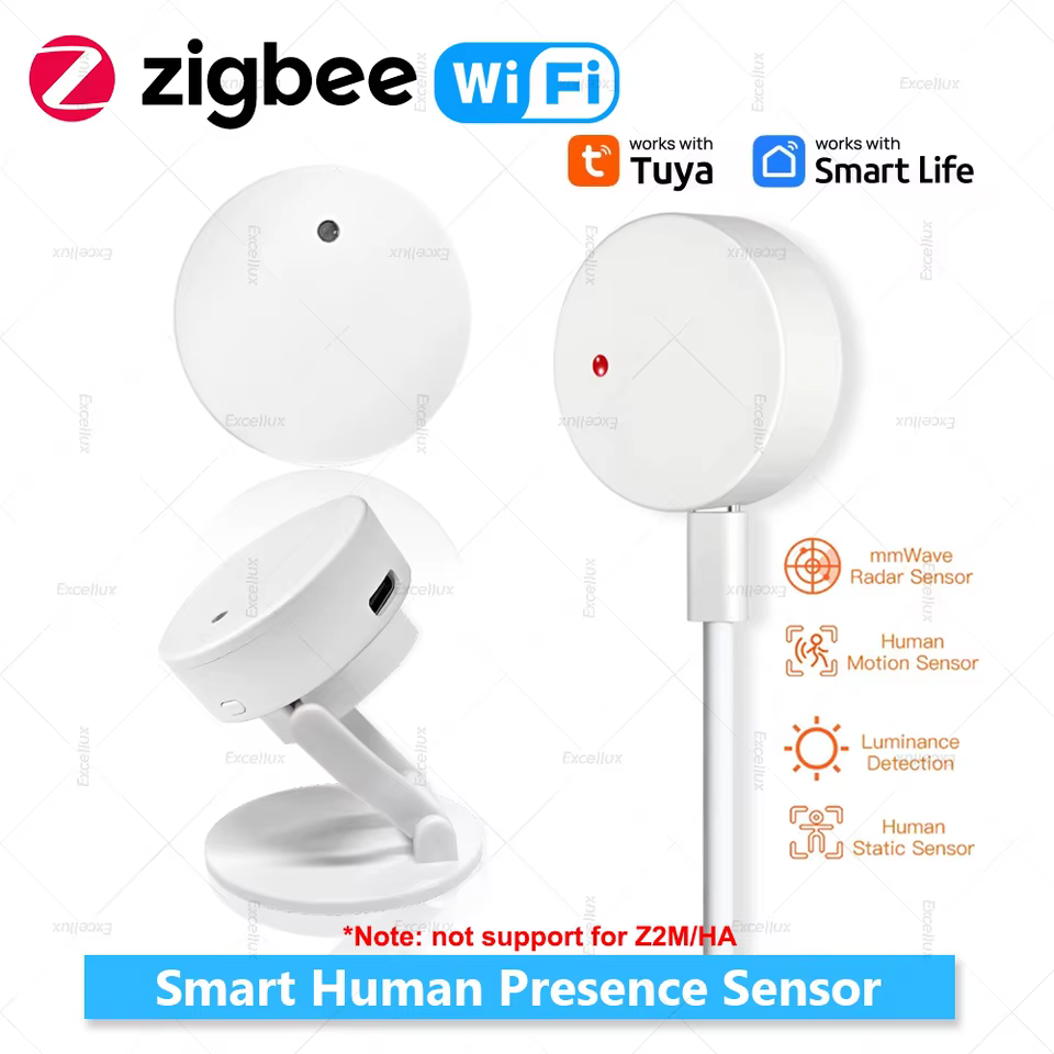 Sensor de Presença Tuya Zigbee WiFi