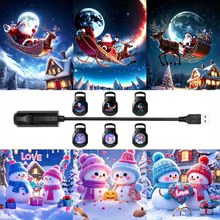 Projetor LED Natal USB 6 Lentes Thumbnail 5