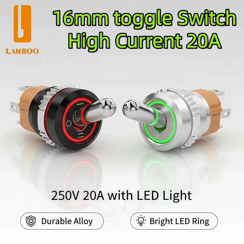 Interruptor Toggle LANBOO 16A LED