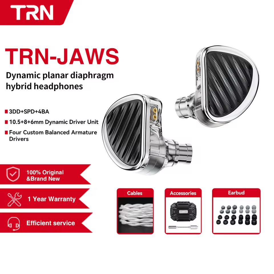 TRN JAWS 3DD + 4BA + 1PD Fones Híbridos