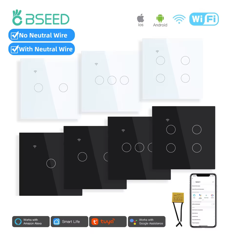 Interruptor Touch Wifi BSEED com Capacitor