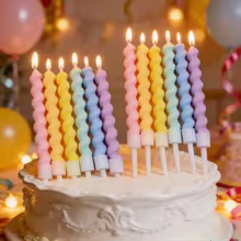 Velas Decorativas para Bolo - Kits Coloridos Thumbnail 1
