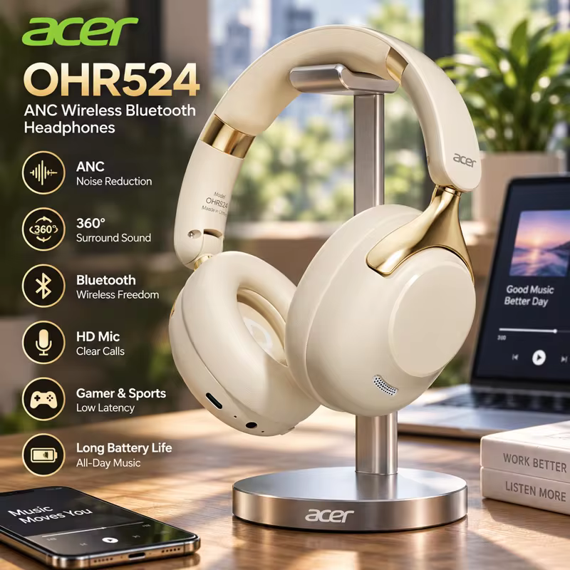 Fones Gamer Acer ANC Bluetooth