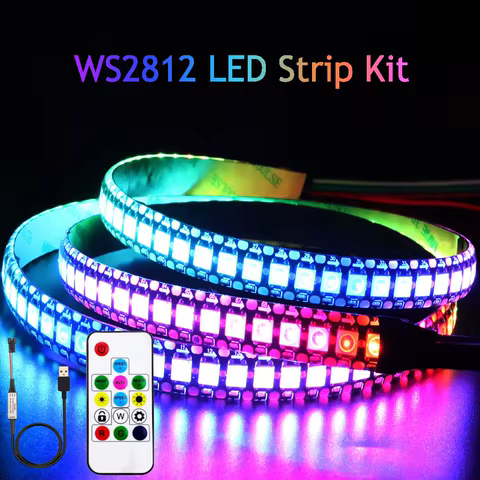 Fita LED RGB WS2812B com Controle Remoto