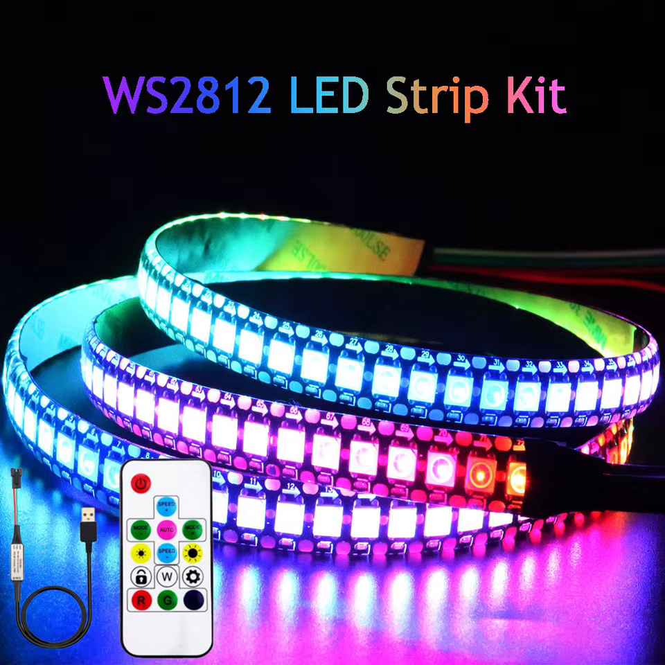 Fita LED RGB WS2812B com Controle Remoto