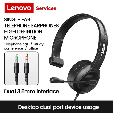 Fone Lenovo E06 Headset Telescópico