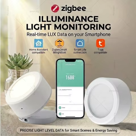 Sensor de Luz Zigbee Inteligente