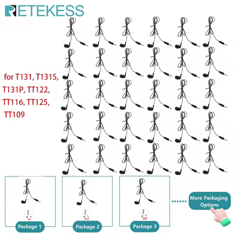 Fones Descartáveis Retekess Guia Turístico