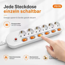Melery Power Strip 6 Tomadas Proteção Thumbnail 4