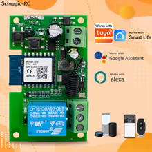 Relé WiFi Inteligente 1CH com Controle RF e App Tuya Thumbnail 1