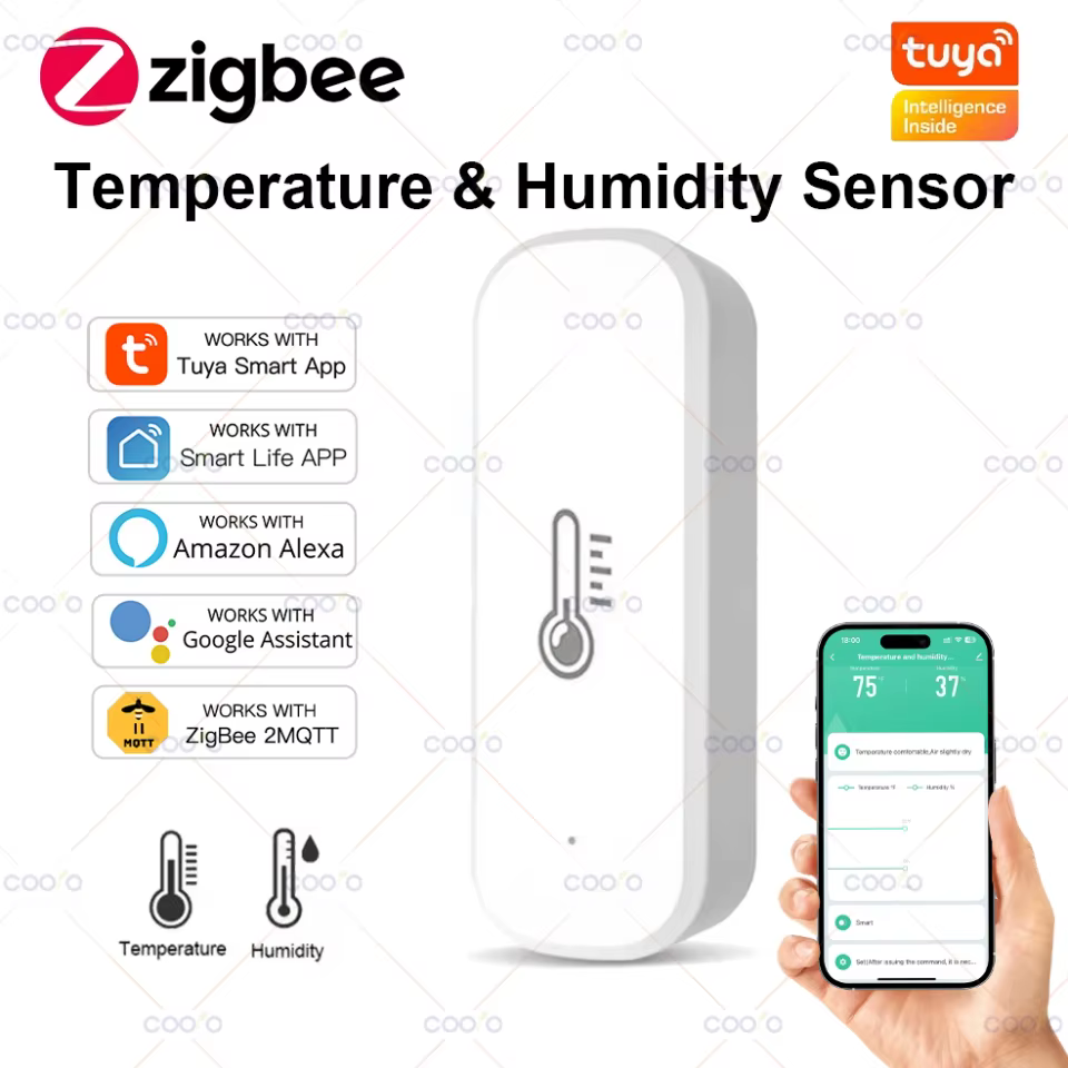 Sensor Zigbee Tuya Temperatura e Umidade