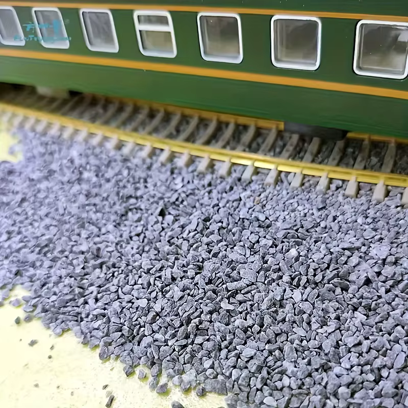 Cascalho Cinza para Dioramas de Trens