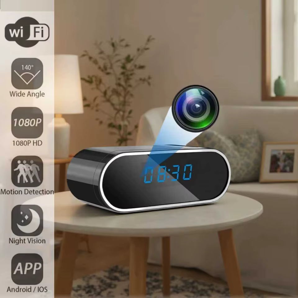 Câmera Relógio WiFi 1080P