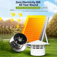 Ventilador Solar de Exaustão 12V Thumbnail 4