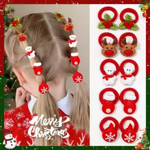 10 Elásticos de Cabelo Natalinos para Meninas Thumbnail 3
