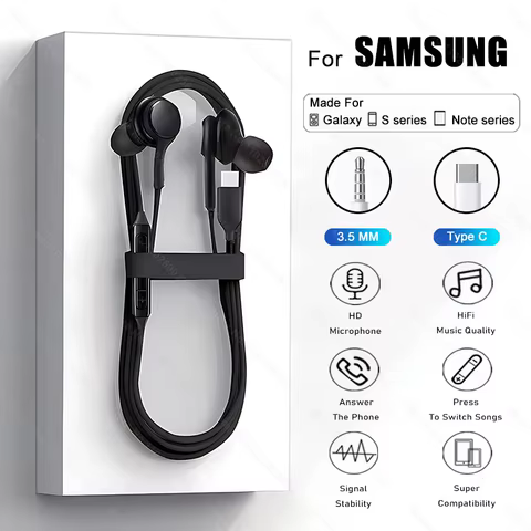 Fone de Ouvido Type-C para Samsung