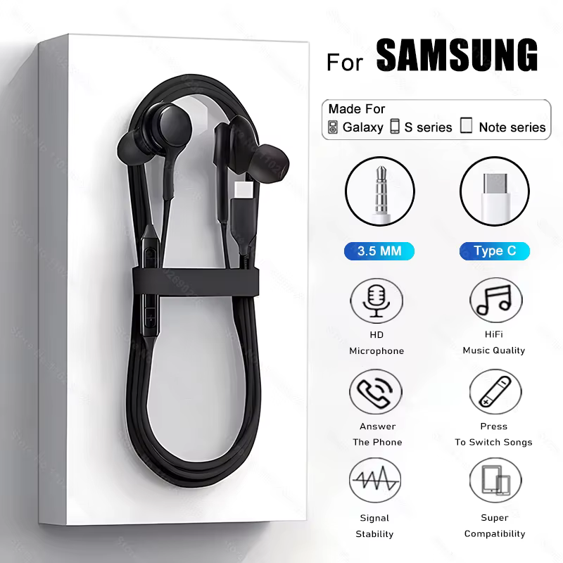 Fone de Ouvido Type-C para Samsung