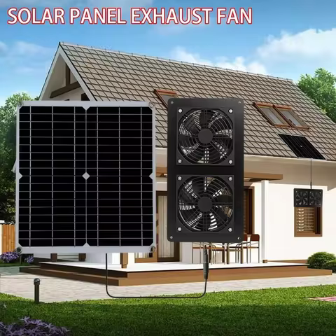 Ventilador Solar Dual Painel