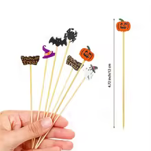 Palitos de Bambu Halloween 50 Pçs Thumbnail 2