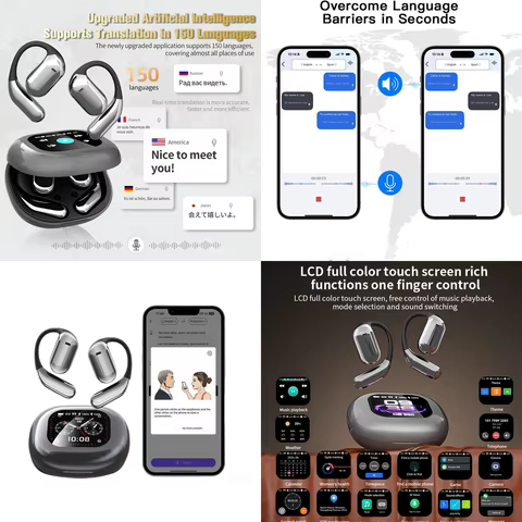 Fones Tradutor de Idioma BT 5.4