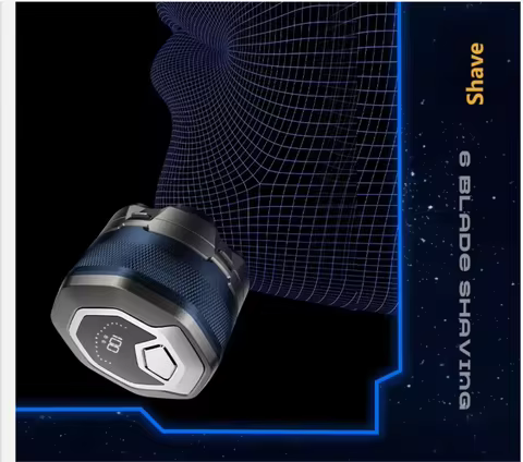 Aparador de Cabelo Elétrico para Homens Carecas 6D