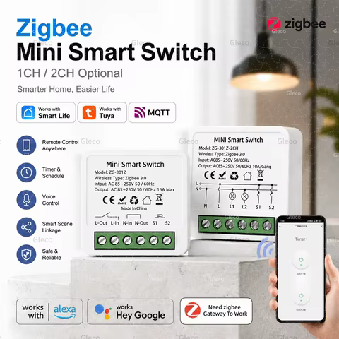 Interruptor Inteligente Zigbee Tuya 16A