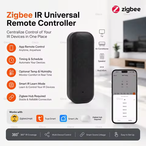 Controle Remoto Zigbee IR Universal com Sensor