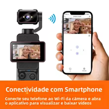 Câmera de Ação 1080p Tela Rotativa Thumbnail 6