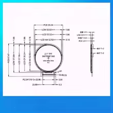 Tela LCD Redonda 2.1" 360x360 Thumbnail 3