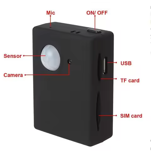 Detector de Movimento PIR com GPS e Câmera HD