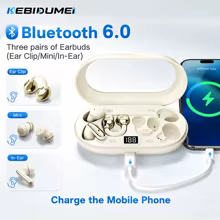 KEBIDUMEI Fones Bluetooth 6.0 Thumbnail 2