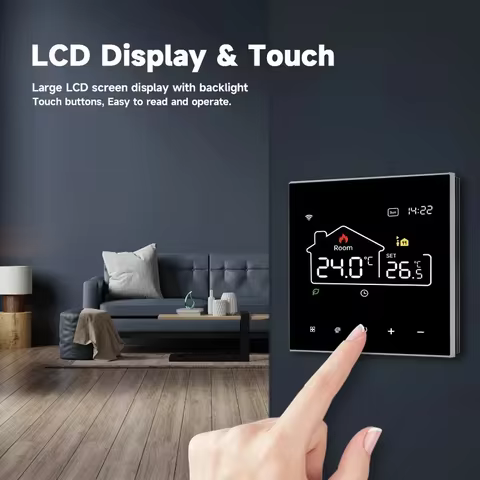 Termostato Inteligente WiFi Tuya com Controle de Voz