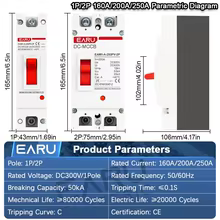 Disjuntor Solar Fotovoltaico 1P/2P DC 100-250A Thumbnail 3